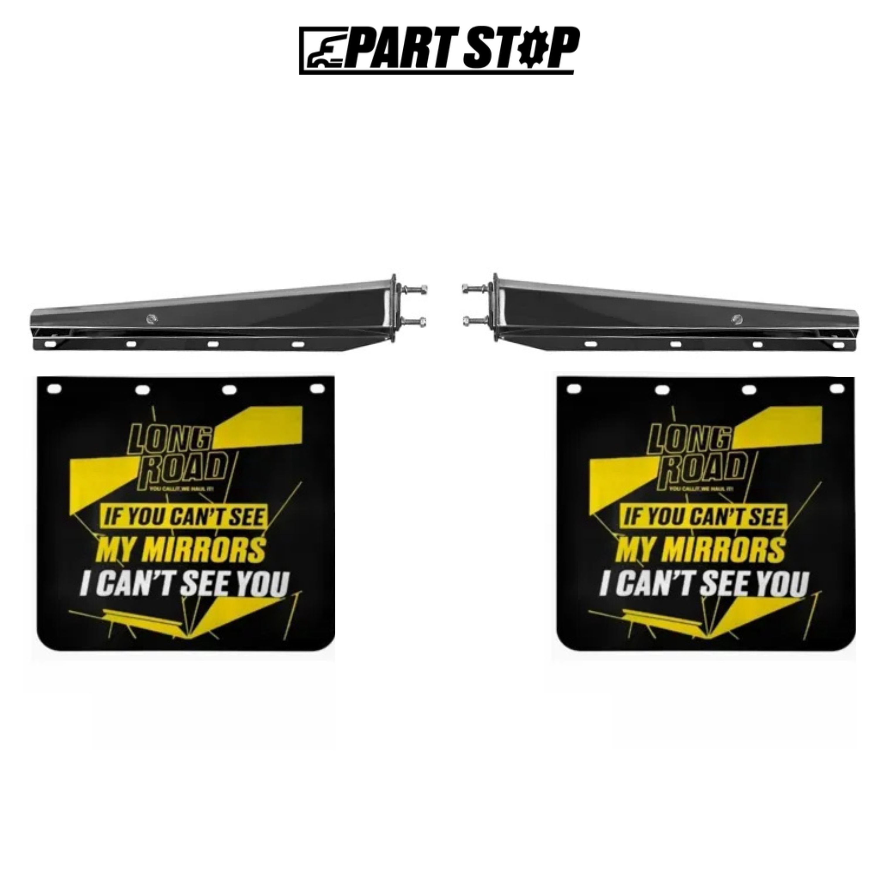 Mud Flap + 30" x 2-1/2" Bolt Spacing Stainless Steel Hanger KIT