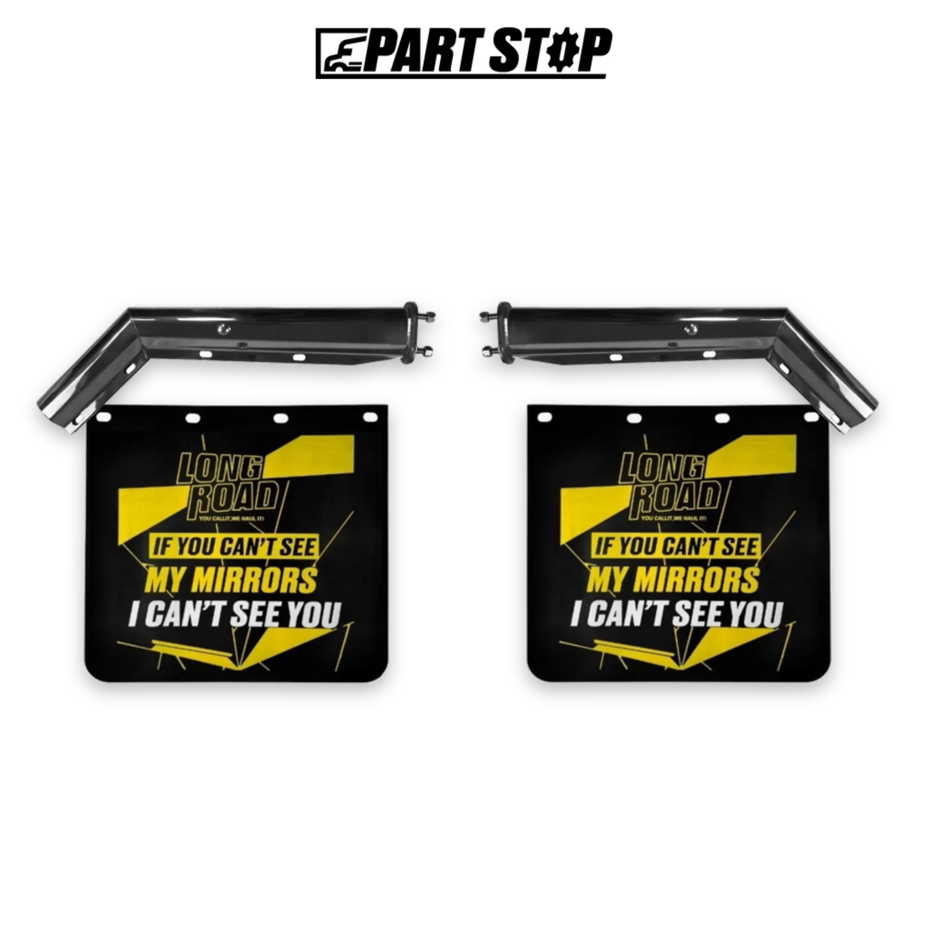 Mud Flap + 30" x 2-1/2" Bolt Spacing 45 Degree Angled Stainless Steel Hanger KIT